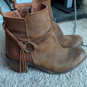 Free people x sixtyseven cowboy burnish boot leather cognac cowgirl harness belt